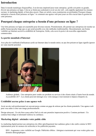 Pourquoi chaque entreprise a besoin d'une présence en ligne ?