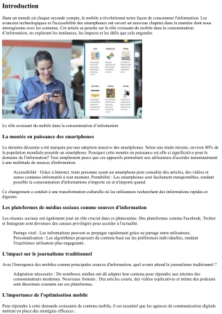 “Le rôle croissant du mobile dans la consommation d’information“
