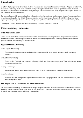 “From Clicks to Customers: The Journey Through Online Ads”