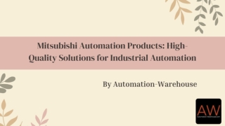 Mitsubishi Automation Products_ High-Quality Solutions for Industrial Automation
