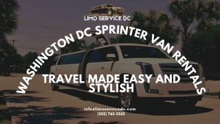 Washington DC Sprinter Van Rentals