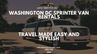 Washington DC Sprinter Van Rentals