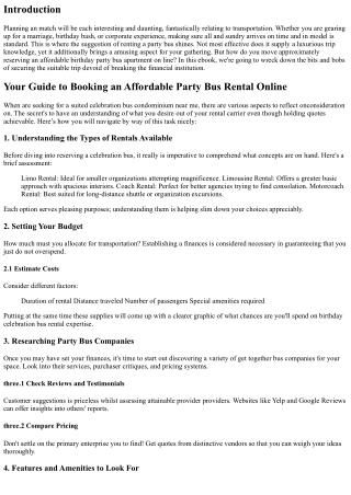 Your Guide to Booking an Affordable Party Bus Rental Online