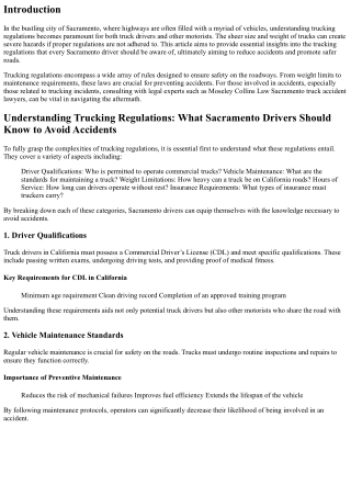 Understanding Trucking Regulations: What Sacramento Drivers Should Know to Avoid