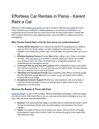 Effortless Car Rentals in Paros - Karent Rent a Car (1)