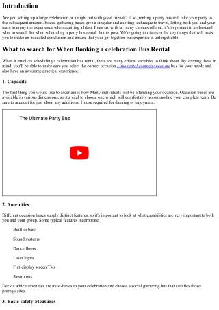 What to Look for When Booking a Party Bus Rental