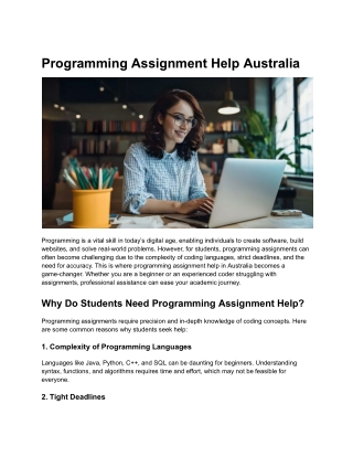 Programming Assignment Help Australia