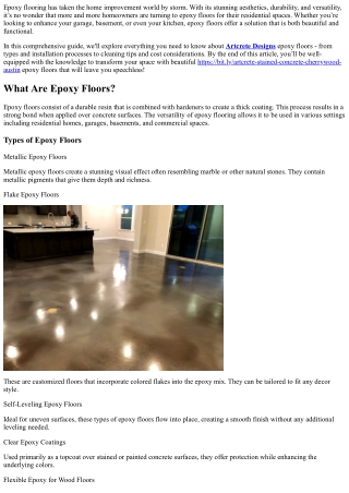 Beautiful Epoxy Floors That Will Leave You Speechless!