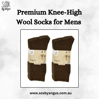 Premium Knee-High Wool Socks for Mens