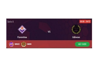 Trực tiếp Fiorentina vs Udinese luc 00h30 ngay 24/12/2024