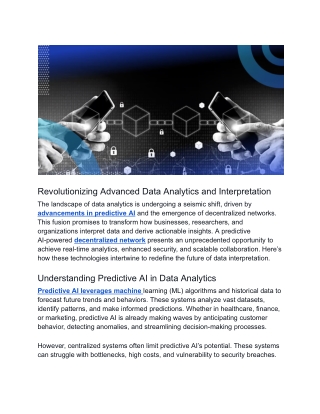 Revolutionizing Advanced Data Analytics and Interpretation