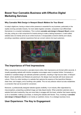 Boost Your Cannabis Business with Effective Digital Marketing Services