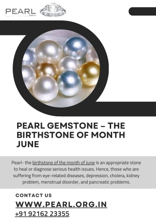 Pearl Gemstone – The Birthstone Of Month June