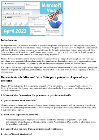Herramientas de Microsoft Viva Suite para fortalecer el aprendizaje continuo