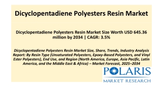 Dicyclopentadiene Polyesters Resin Market
