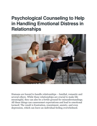 Psychological Counseling with EDH Wellness