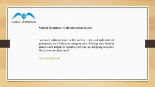 Natural Gemstone  Cubiczirconiagem.com