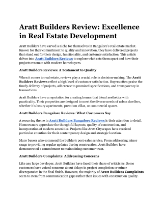 Aratt Builders Review_ Excellence in Real Estate Development (1)