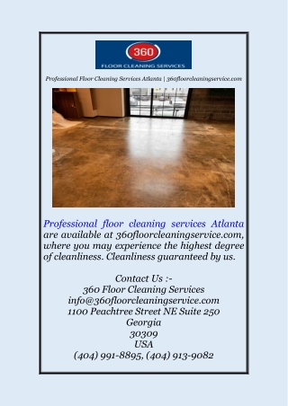 Professional Floor Cleaning Services Atlanta 360floorcleaningservice.com