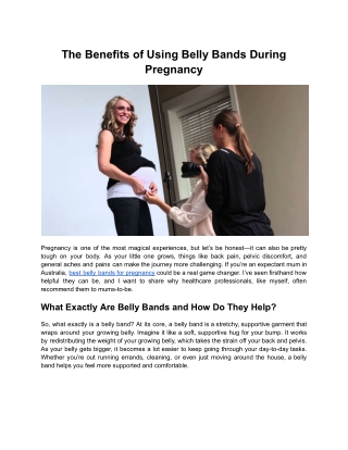 The Benefits of Using Belly Bands During Pregnancy