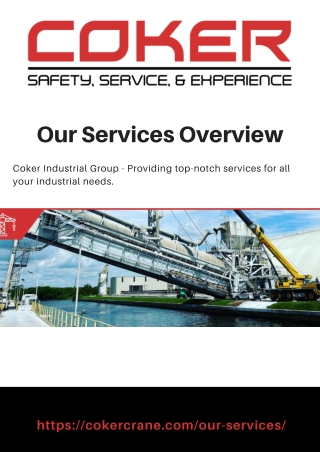 Coker Industrial Group: Full- Industrial plumbing services & Crane Services Florida