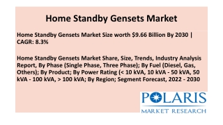 Home Standby Gensets Market