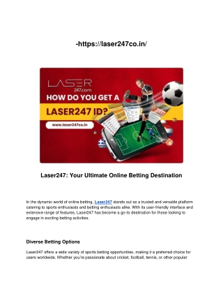 Laser247: Your Ultimate Online Betting Destination