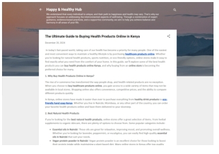 The Ultimate Guide to Buying Health Products Online in Kenya