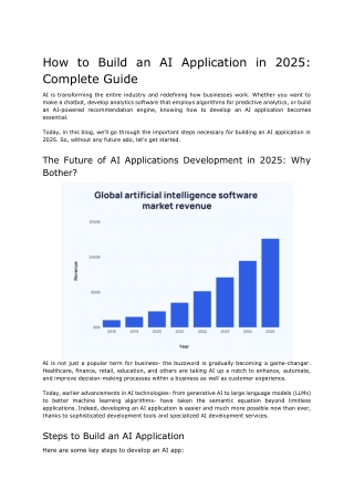 How to Build an AI Application in 2025: Step-by-Step Guide