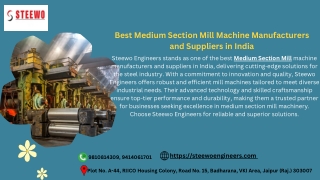 Best Medium Section Mill Machine Manufacturers and Suppliers in India