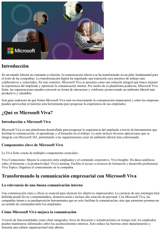 Transformando la comunicación empresarial con Microsoft Viva