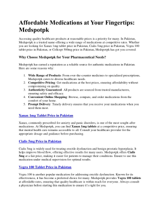 Affordable Medications at Your Fingertips