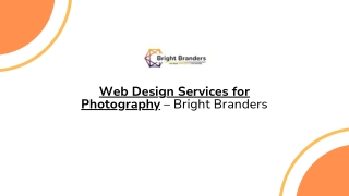 Web Design Services for Photography – Bright Branders