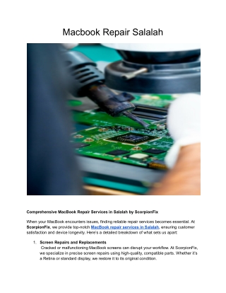 Macbook Repair Salalah
