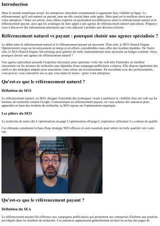 Référencement naturel vs payant : pourquoi choisir une agence spécialisée ?