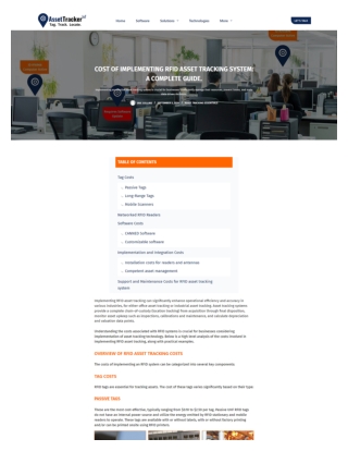 Cost of implementing RFID Asset Tracking: A complete guide.