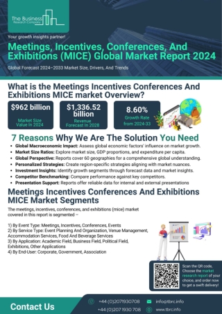 Meetings, Incentives, Conferences, And Exhibitions Market Report 2024 - MICE Gro
