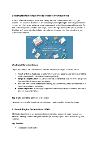 Best Digital Marketing Services to Boost Your Business