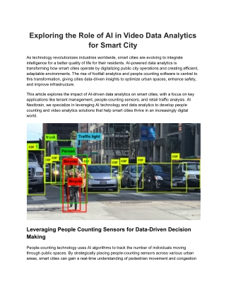 Exploring the Role of AI in Video Data Analytics for Smart City