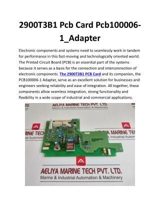 2900T3B1 Pcb Card Pcb100006-1_Adapter