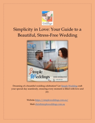 Simplicity in Love: Your Guide to a Beautiful, Stress-Free Wedding