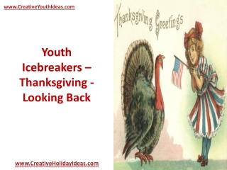 Youth Icebreakers - Thanksgiving - Looking Back