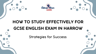 How to Study Effectively for GCSE English Exam in Harrow