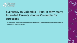 Surrogacy in Colombia – Part 1