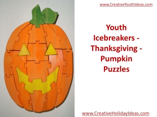 Youth Icebreakers - Thanksgiving - Pumpkin Puzzles