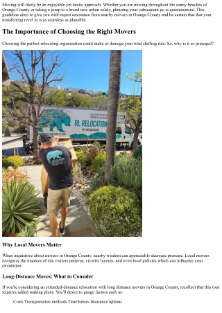 Navigating Your Next Move: Top Tips from Orange County Movers for a Stress-Free