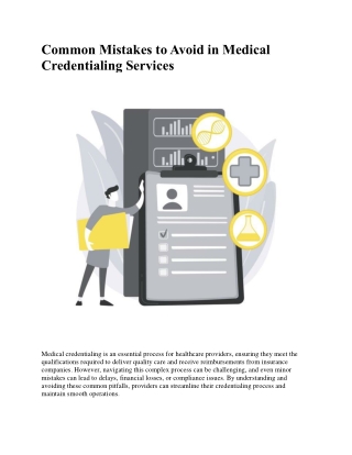 Common Mistakes to Avoid in Medical Credentialing Services