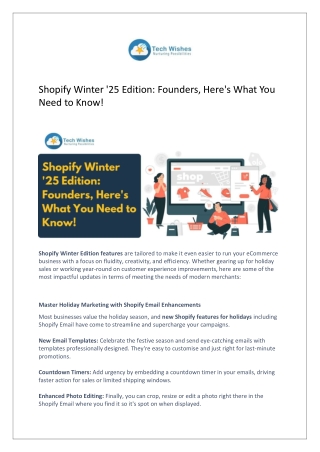 Shopify Winter '25 Edition: Founders, Here's What You Need to Know!