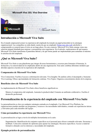 Personalización de la experiencia del empleado con Microsoft Viva Suite