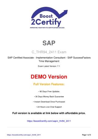 C_THR94_2411: SAP SuccessFactors Time Management
